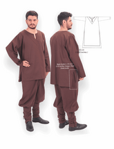 CARA Cotton Brown Tunic – Medieval & Viking Men’s Tunic